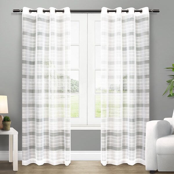 ATI Home Michel Grommet Top Sheer Curtain Panel Pair Free Shipping On