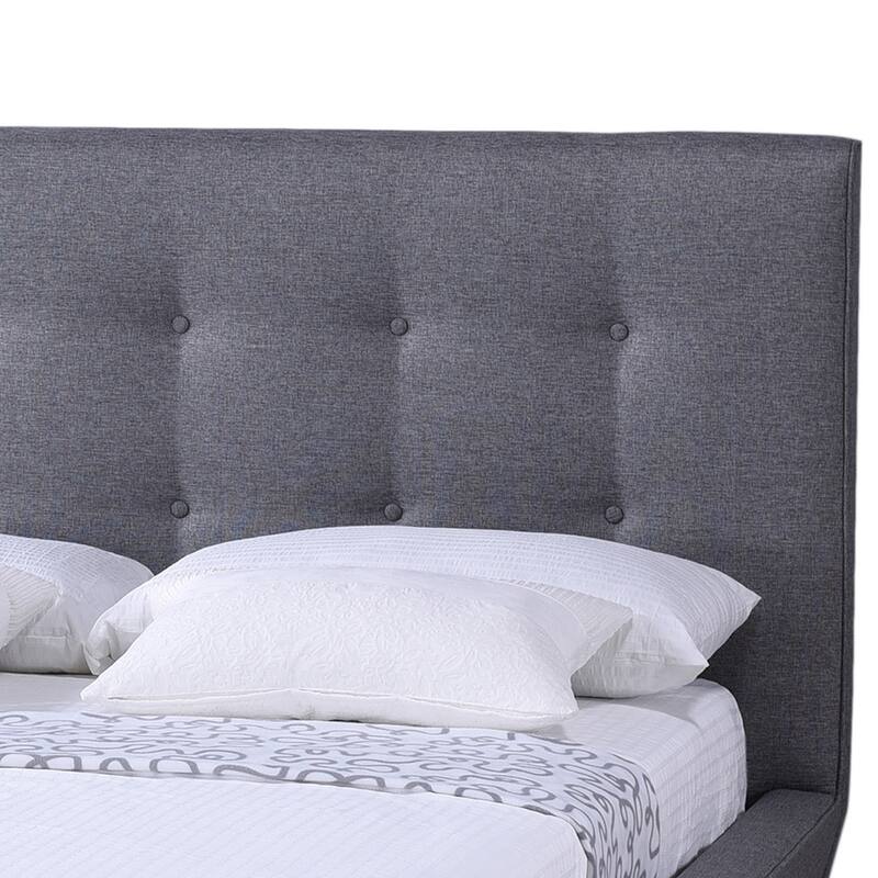 Carson Carrington Svinninge Mid-century Grey Upholstered Platform Bed