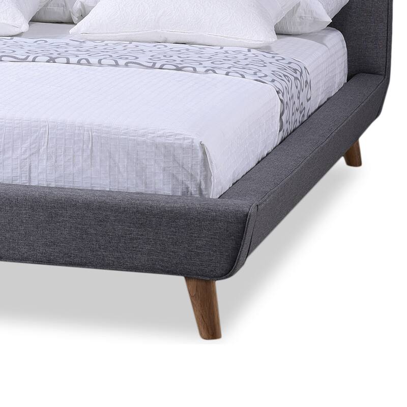 Carson Carrington Svinninge Mid-century Grey Upholstered Platform Bed