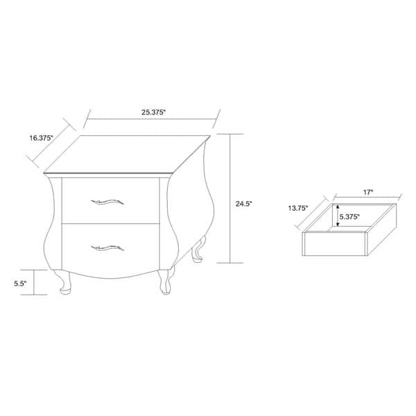 Baxton Studio Erin Modern and Contemporary Black Faux Leather Upholstered Nightstand