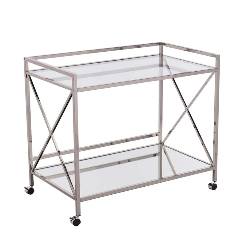 SEI Furniture Munchofen Metal Gold Bart Cart - Silver