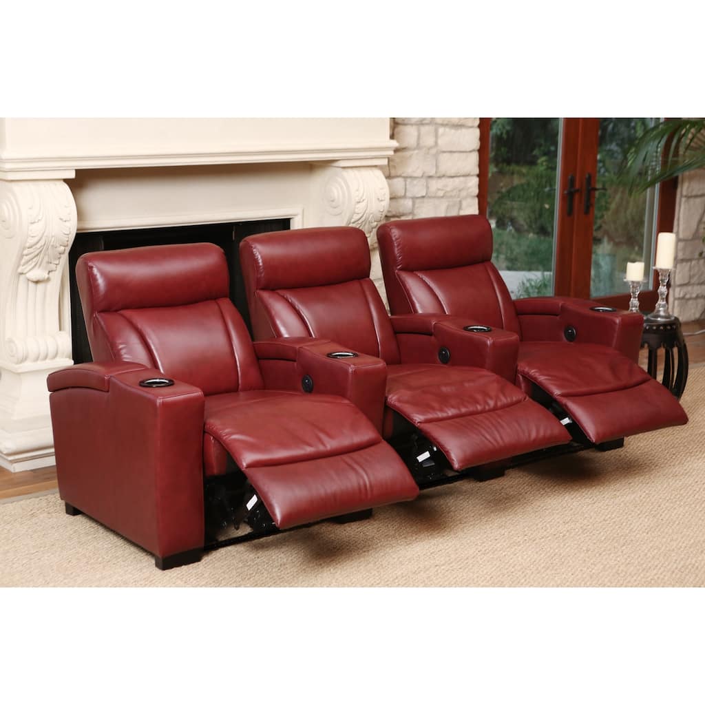 Abbyson Westin Red Power Media Recliners