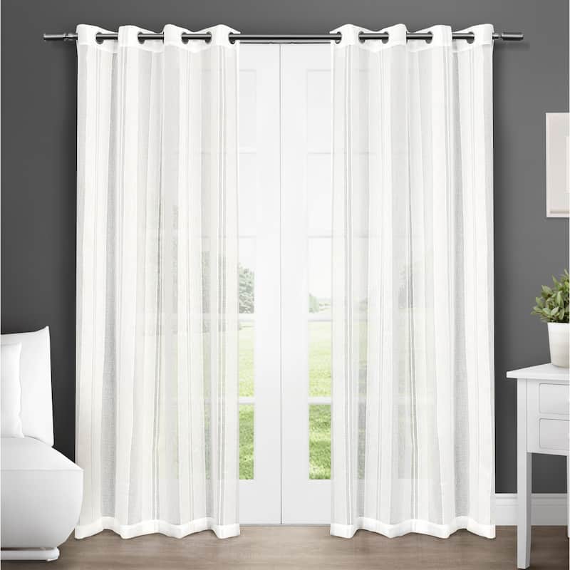 ATI Home Apollo Sheer Grommet Top Curtain Panel Pair