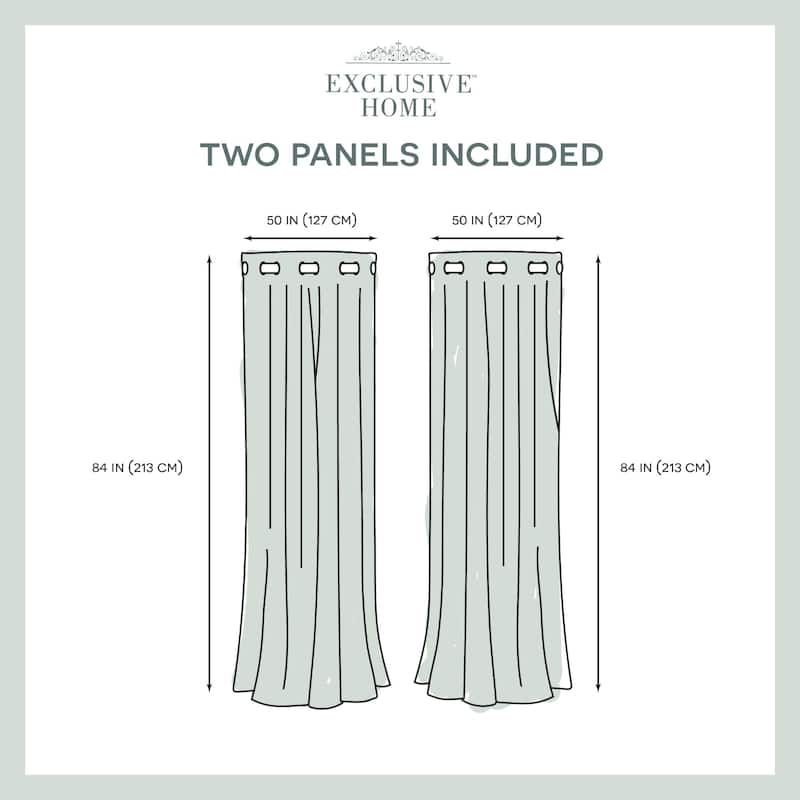 ATI Home Apollo Sheer Grommet Top Curtain Panel Pair
