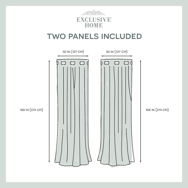 ATI Home Apollo Sheer Grommet Top Curtain Panel Pair