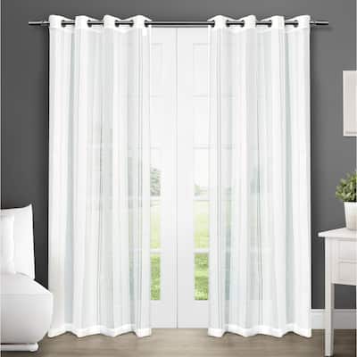 ATI Home Apollo Sheer Grommet Top Curtain Panel Pair
