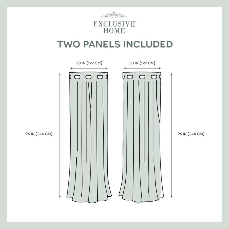 ATI Home Penny Sheer Grommet Top Curtain Panel Pair