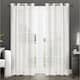 ATI Home Penny Sheer Grommet Top Curtain Panel Pair - 50X96 - Off-White
