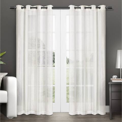 ATI Home Penny Sheer Grommet Top Curtain Panel Pair