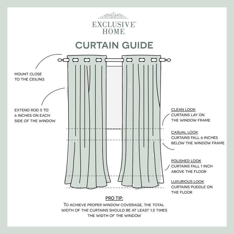 ATI Home Penny Sheer Grommet Top Curtain Panel Pair