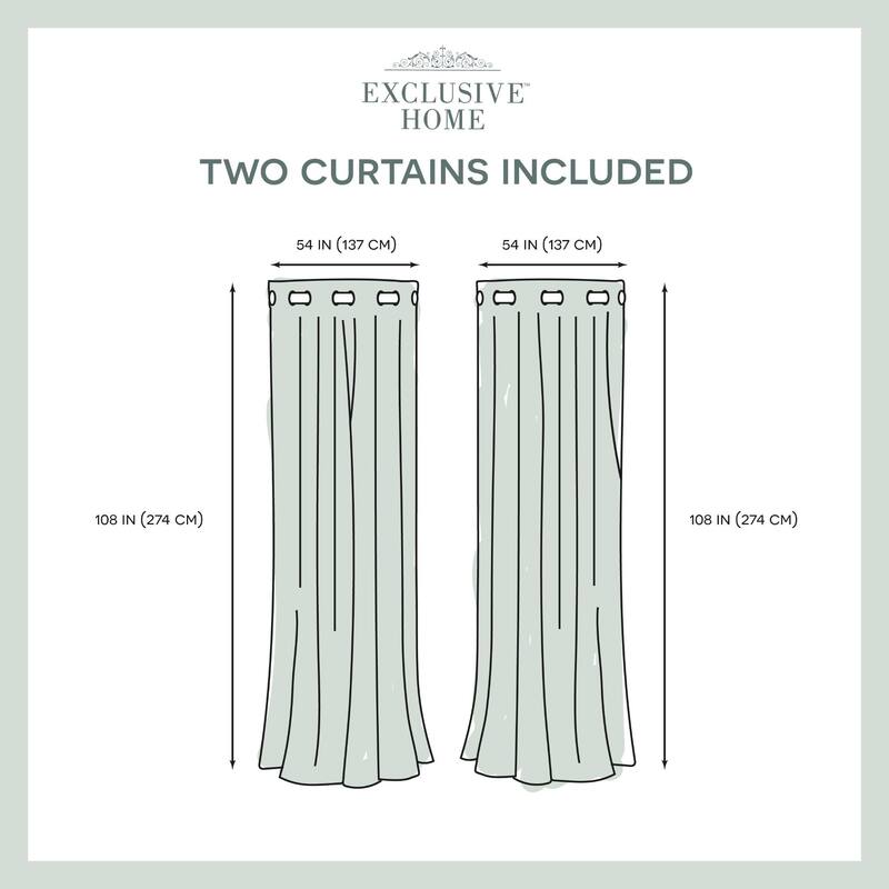 ATI Home Penny Sheer Grommet Top Curtain Panel Pair