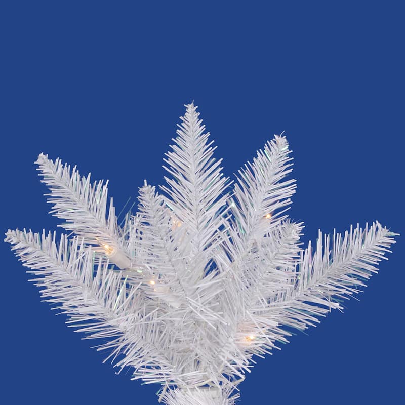 5' White Sparkle Spruce Pencil Artificial Christmas Tree Unlit Bed