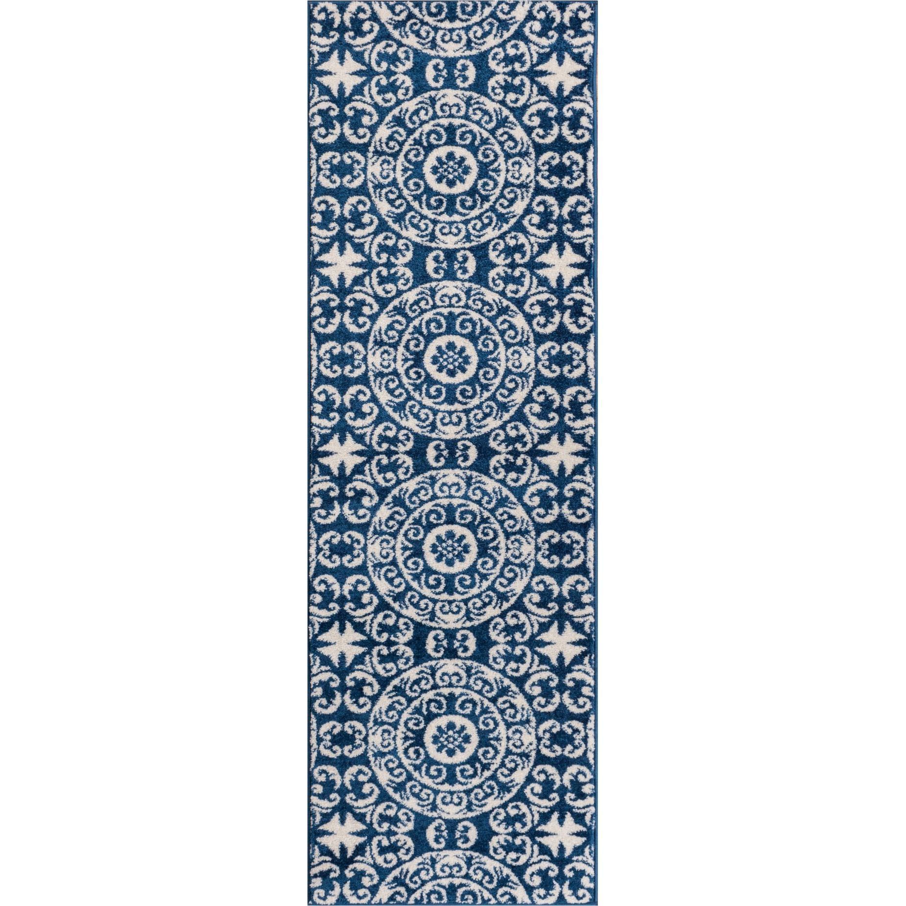 Well Woven Bright Trendy Twist Mediterranean Tile Scrolls Navy Blue Modern  Area Rug - 3'3 x 4'7 - On Sale - Bed Bath & Beyond - 10605110