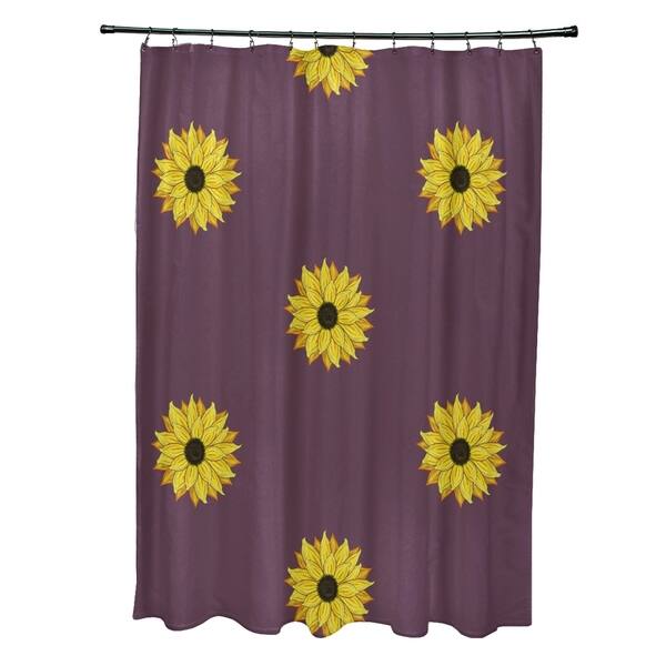Shop Sunflower Frenzy Flower Print Shower Curtain 71 X 74 Free
