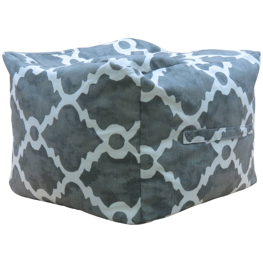Premiere Home Madrid Summerland Grey 17" Pouf Footstool