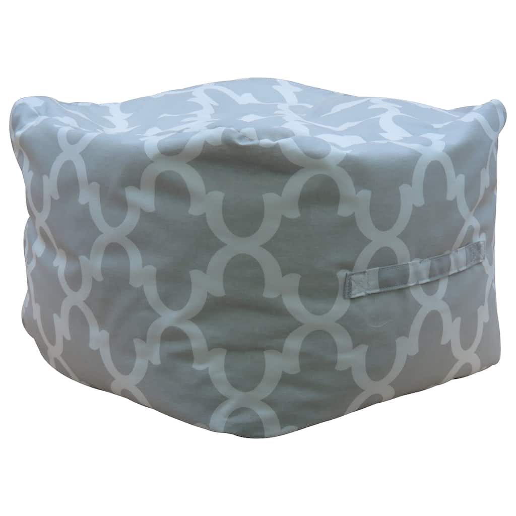 Premiere Home Fynn Frech Grey 17" Pouf Footstool