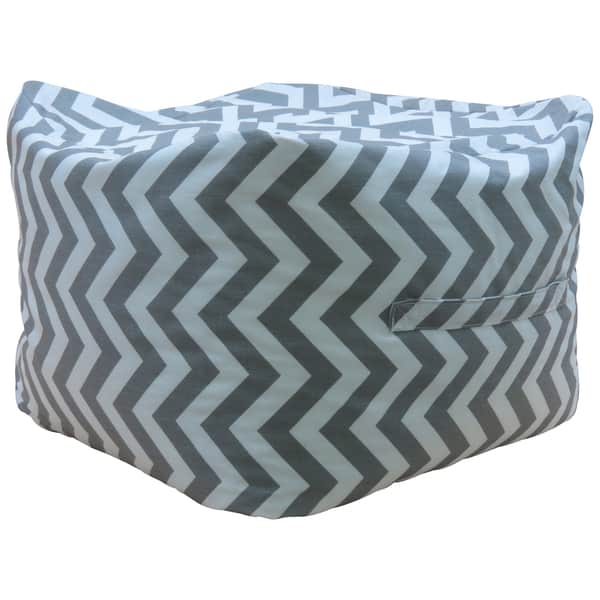 Premiere Home Chevron Storm 17 Pouf Footstool Overstock 10605287