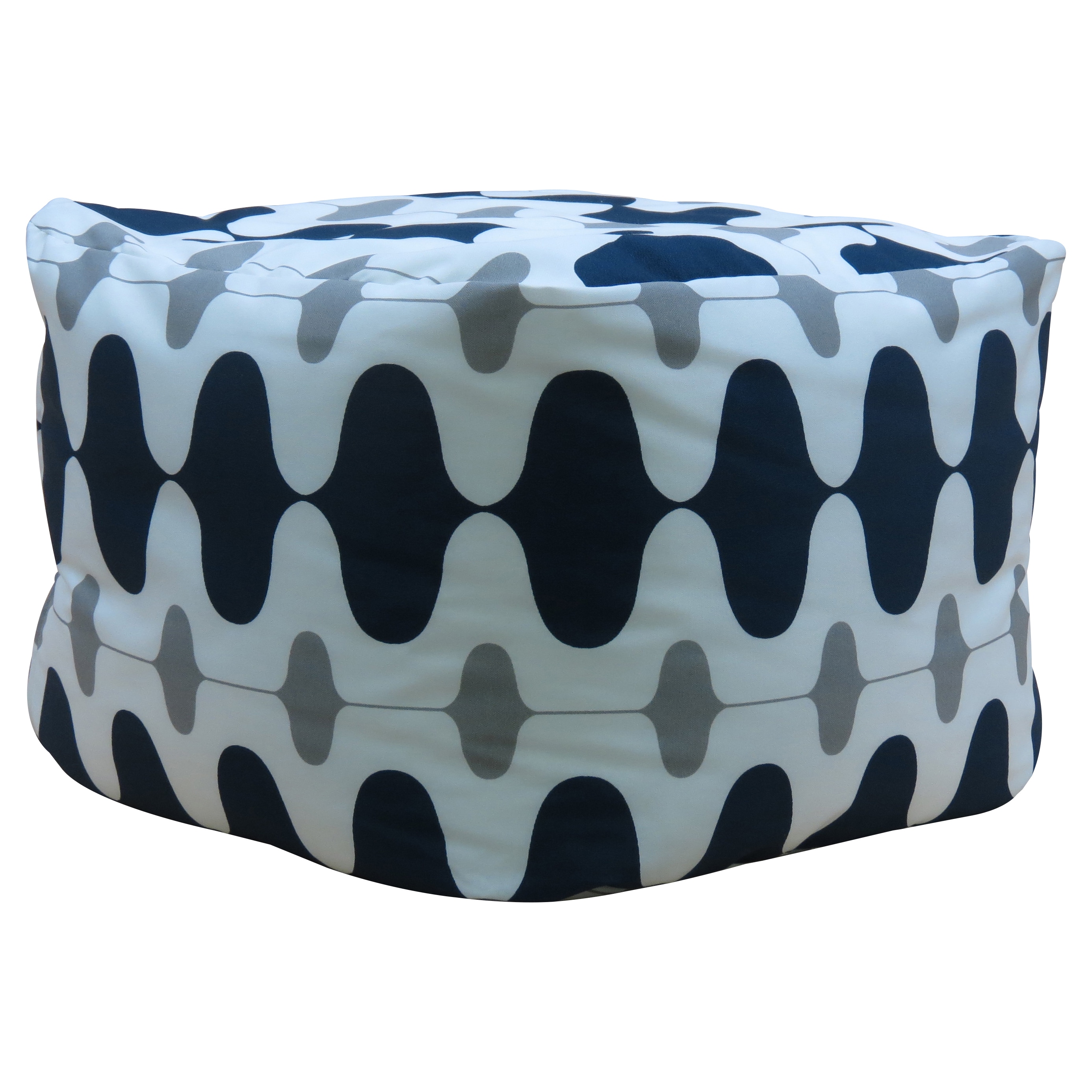 Premiere Home Indoor Outdoor Ivon Oxford Grey 17 Pouf Footstool Overstock 10605300