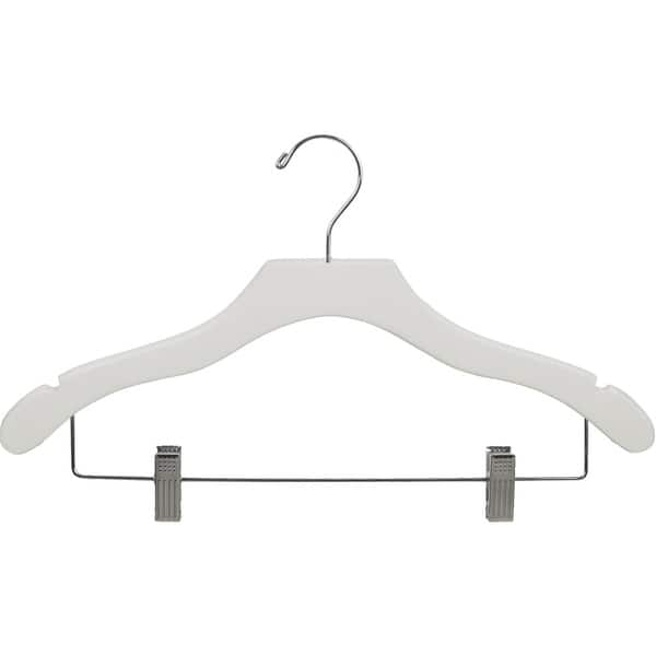 Set of 100 Clear Plastic Combo Hanger With Clips & Notches (17 X