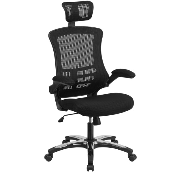 High Back Mesh Executive Swivel Office Chair With Flip Up Arms High Back Mesh Executive Swivel Office Chair With Flip Up Arms And Chrome Nylon