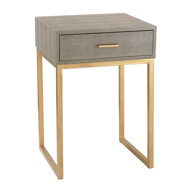 Elk Home Shagreen Gray Fabric 16 Inch Wide Accent Table
