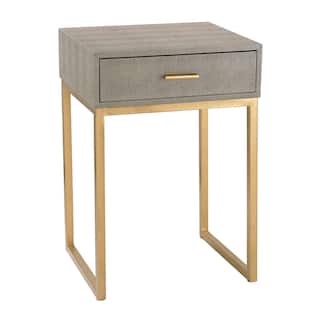 Elk Home Shagreen Gray Fabric 16 Inch Wide Accent Table