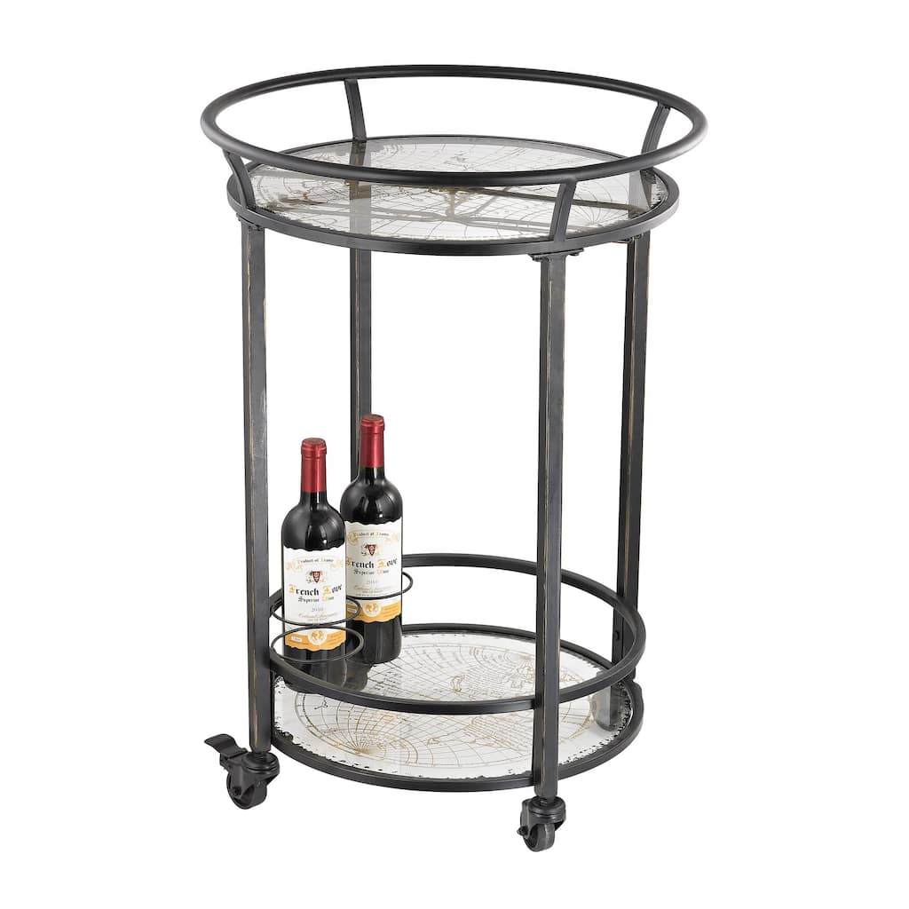 Sterling World Map Bar Cart
