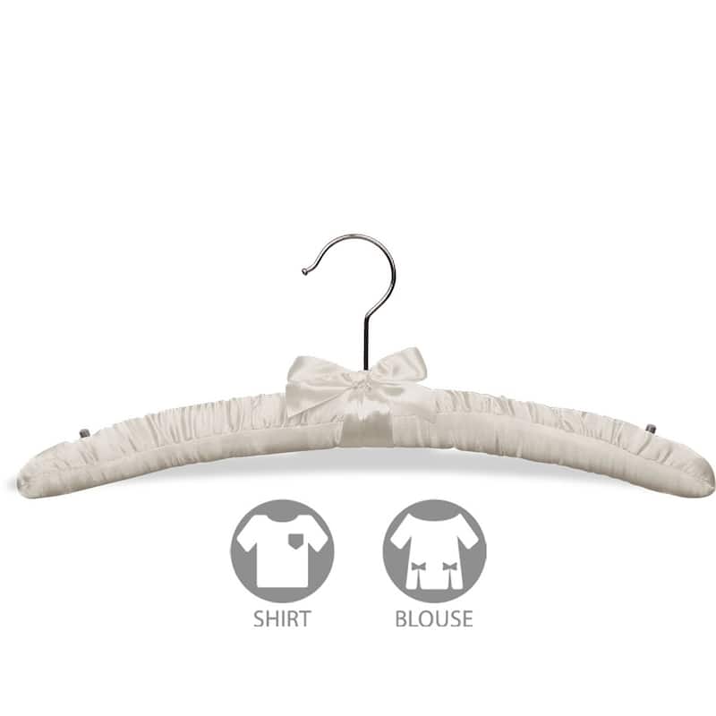Ivory Satin Top Hanger (Case of 48)
