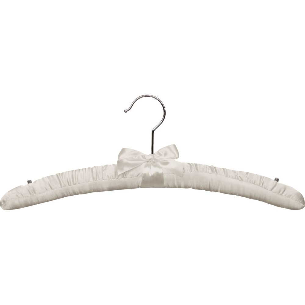 Ivory Satin Top Hanger (Pack of 12)