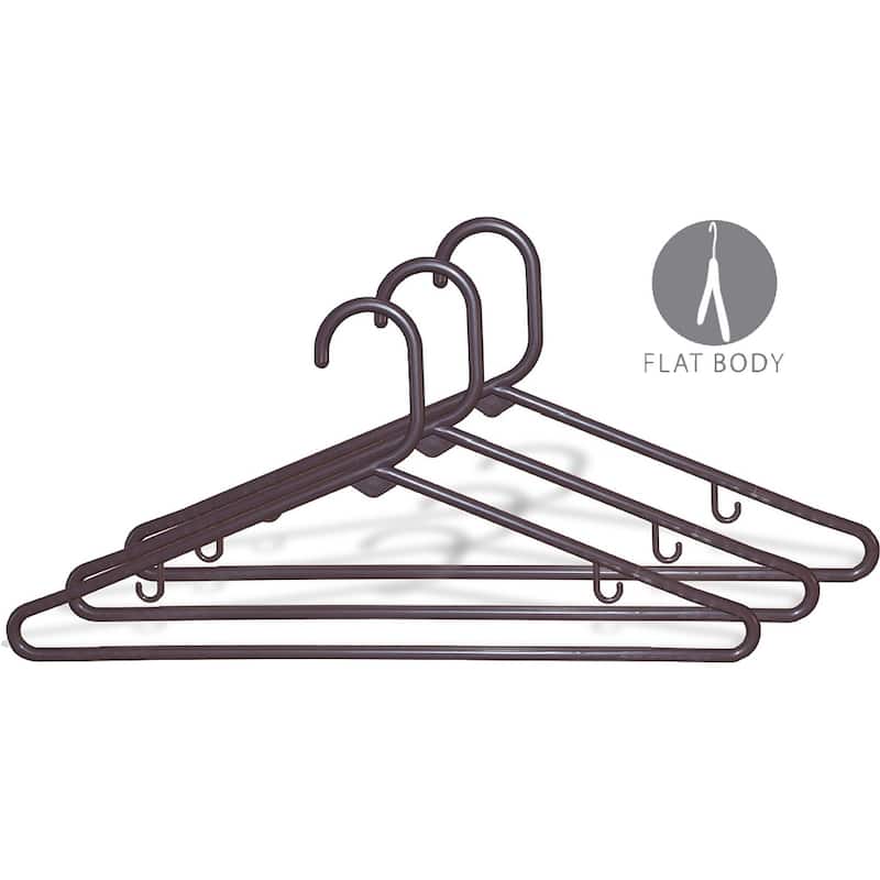 Brown Tubular Plastic Top Hanger (Case of 36)