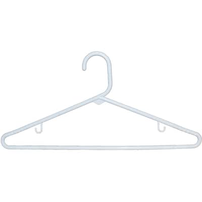 White Tubular Plastic Top Hanger (Case of 72)