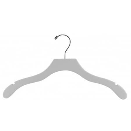 White Notched Wavy Top Hanger (Case of 50)