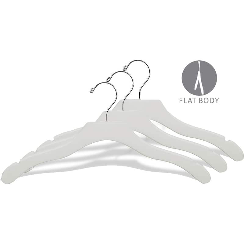 White Notched Wavy Top Hanger (Case of 50)