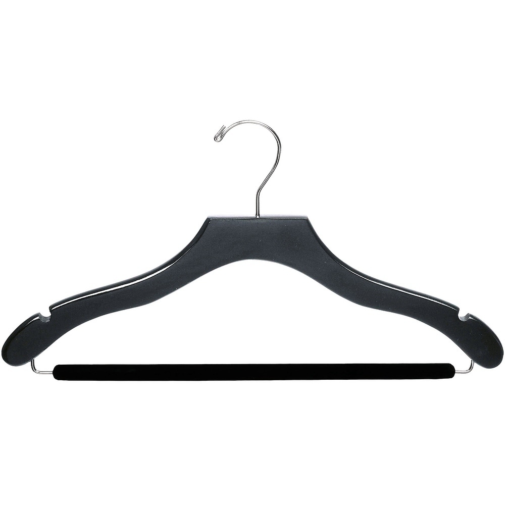 Honey-Can-Do Set of 5 Collapsible Hangers and 50 Velvet Non-Slip Hangers,  Black 