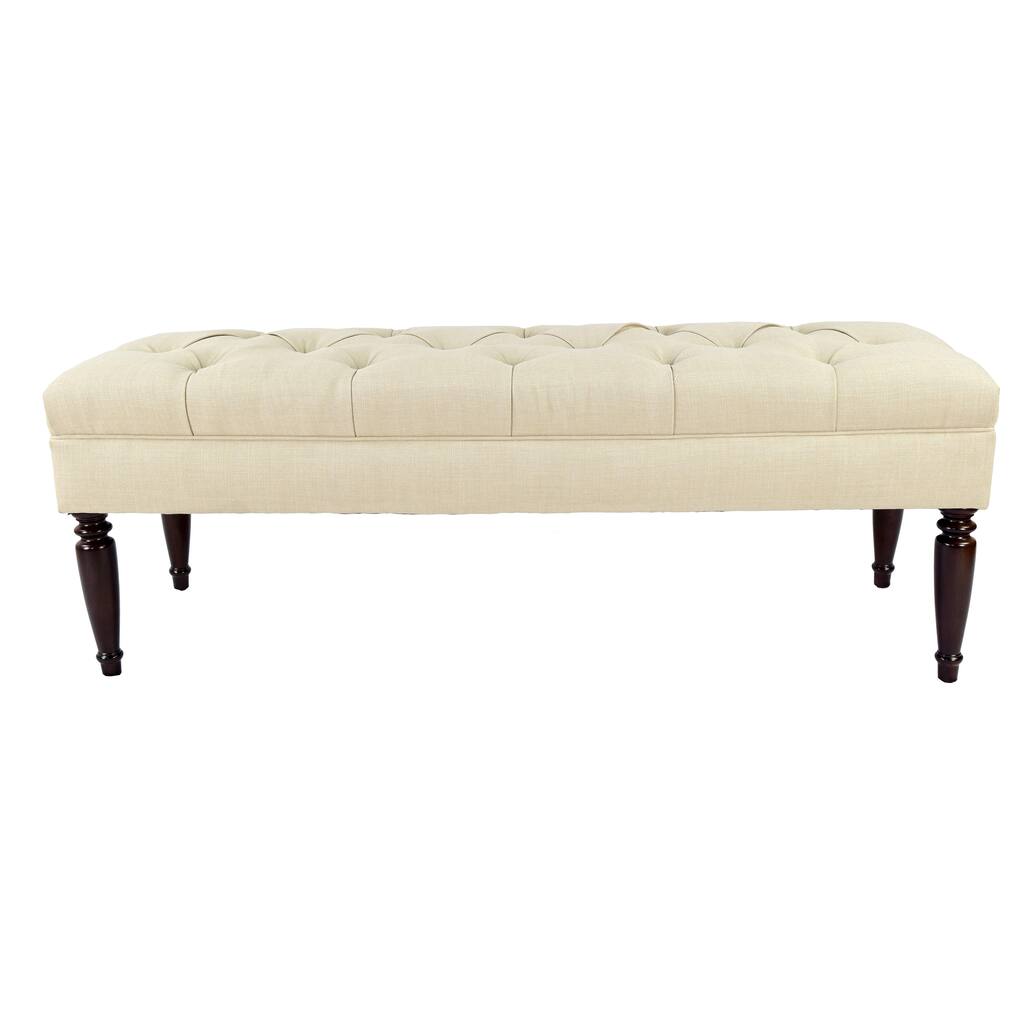 MJL Furniture Claudia Diamond Tuft Upholstered Long Bench