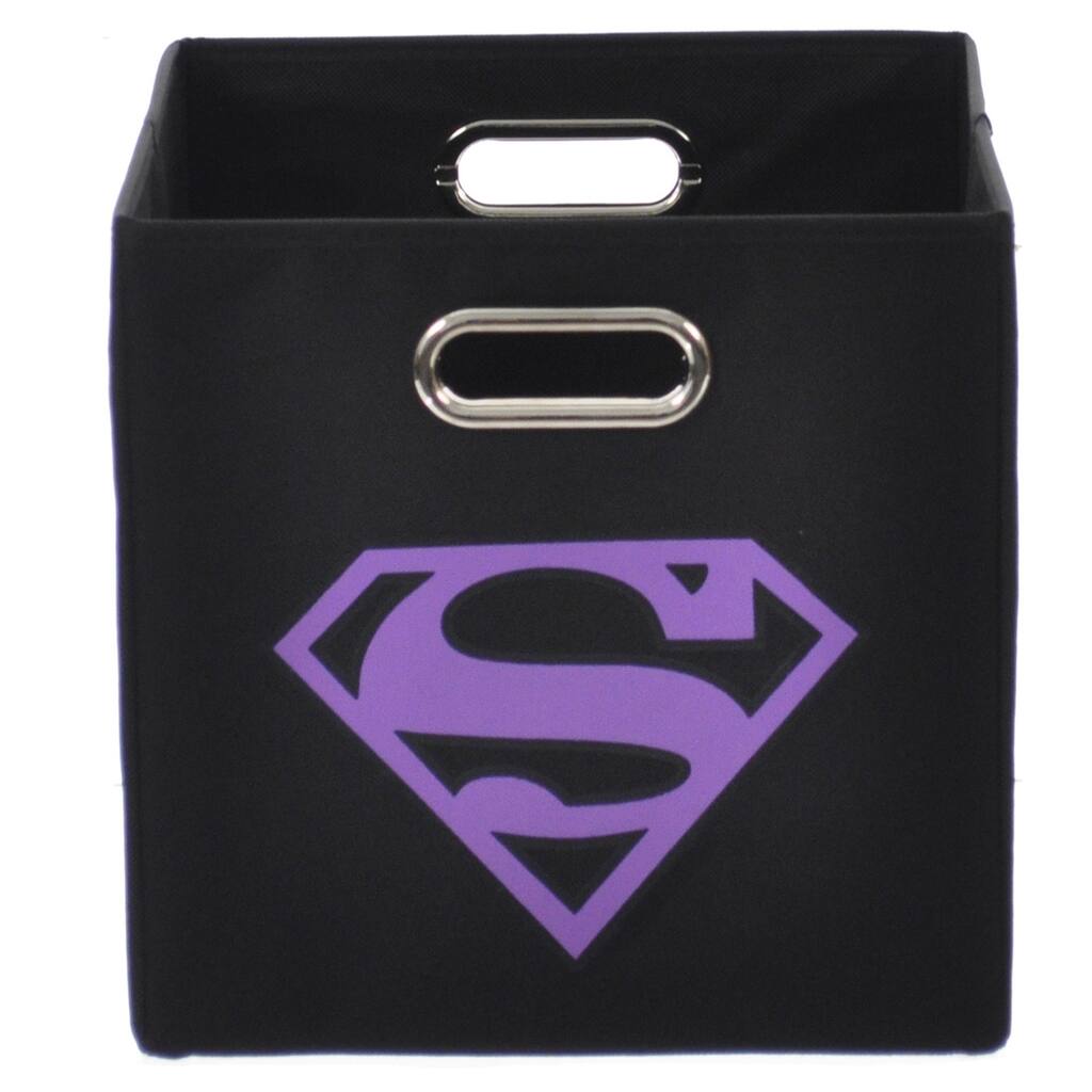 Superman Logo Purple Folding Storage Bin