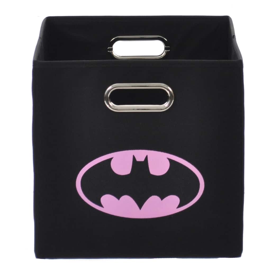 Batman Logo Pink Folding Storage Bin