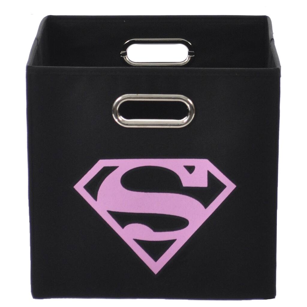 Superman Logo Pink Folding Storage Bin
