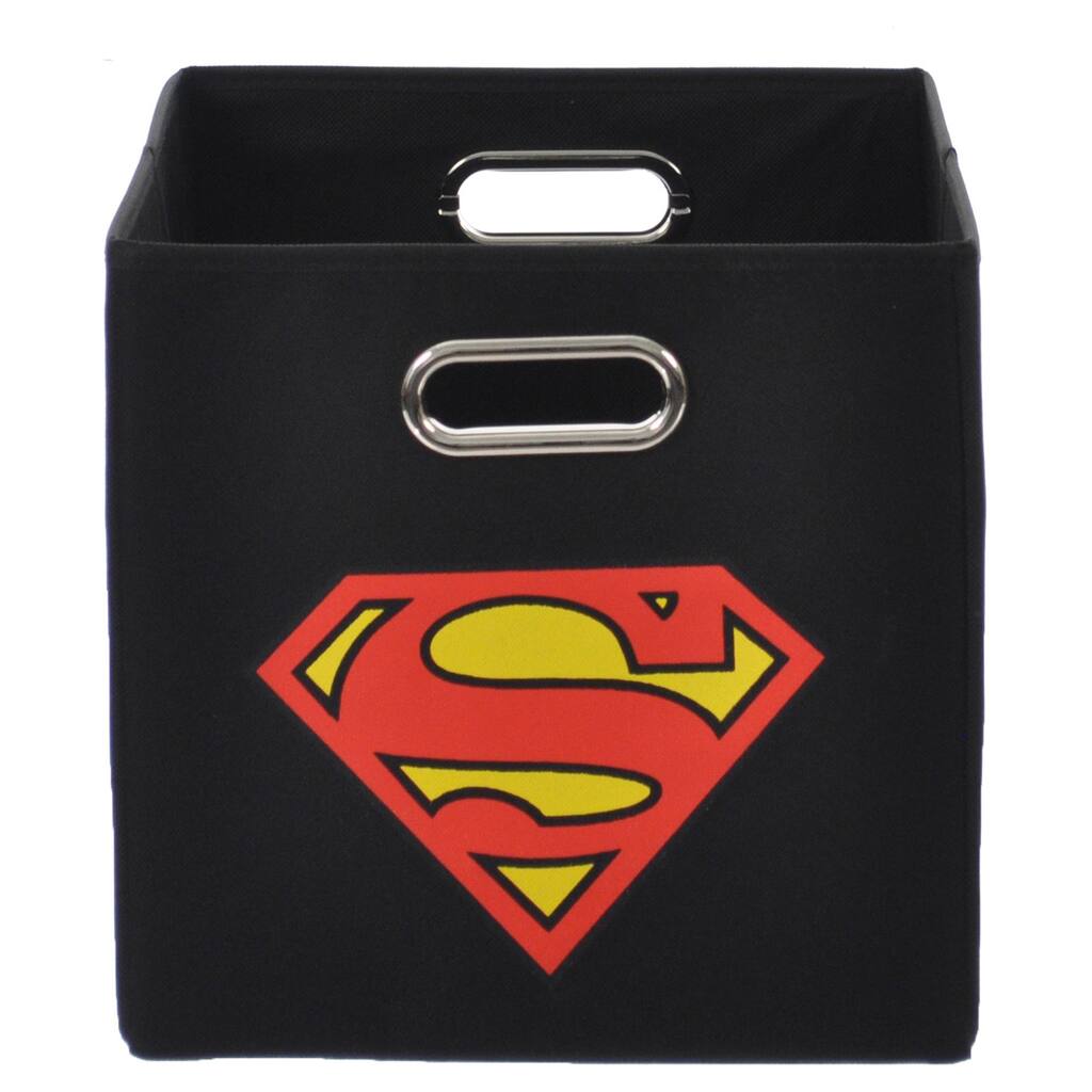 Superman Logo Black Folding Storage Bin