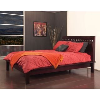 Square Cutout Platform Bed in Espresso