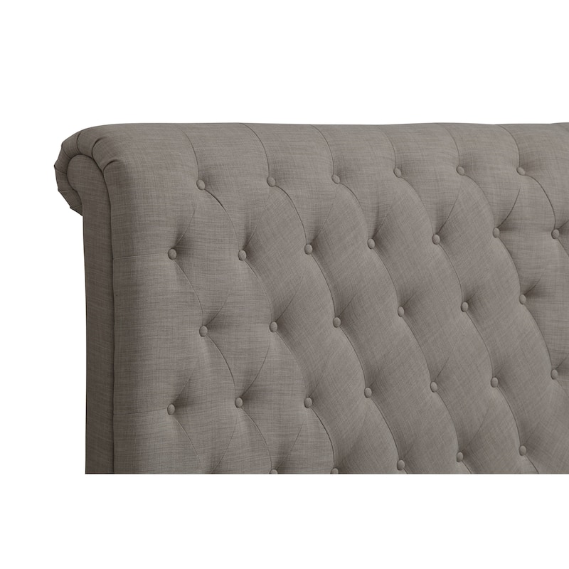 Royal Queen-size Tufted Linen Headboard