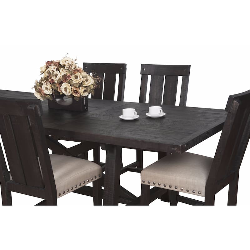 Industrial Solid Wood Rectangular Extension Table