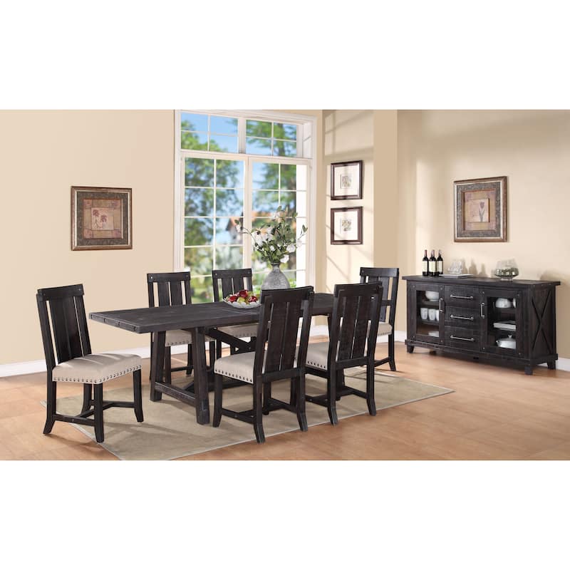 Industrial Solid Wood Rectangular Extension Table
