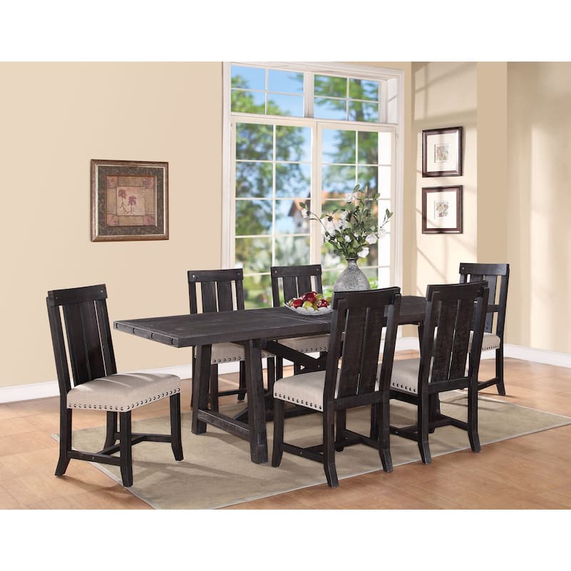 Industrial Solid Wood Rectangular Extension Table