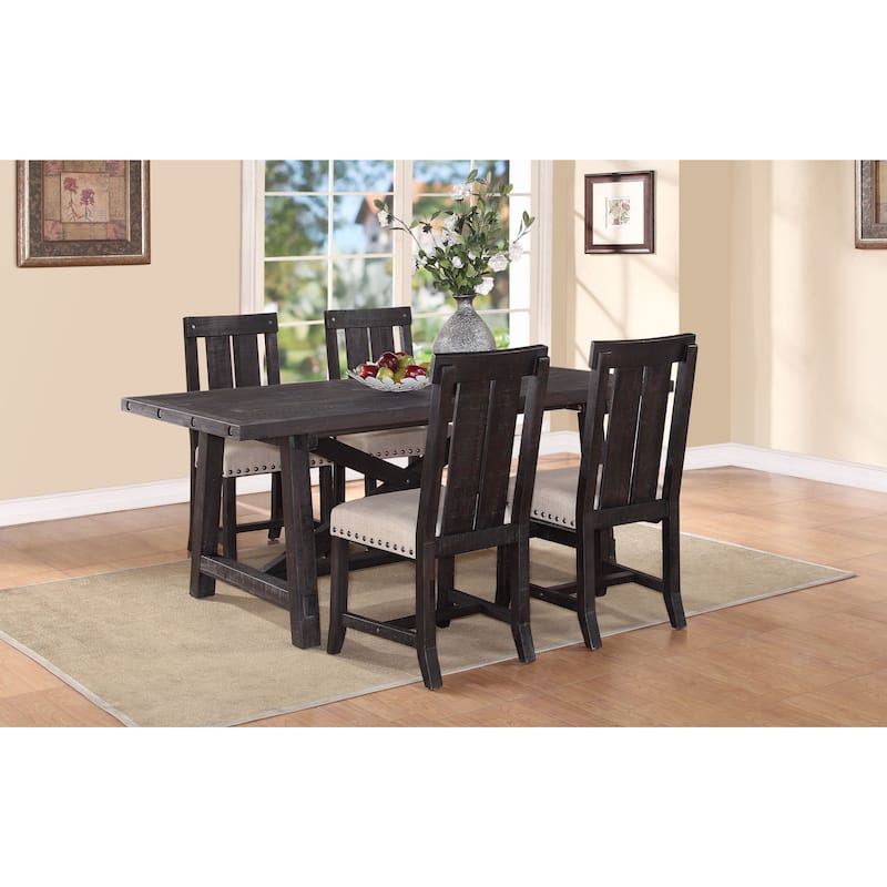 Industrial Solid Wood Rectangular Extension Table