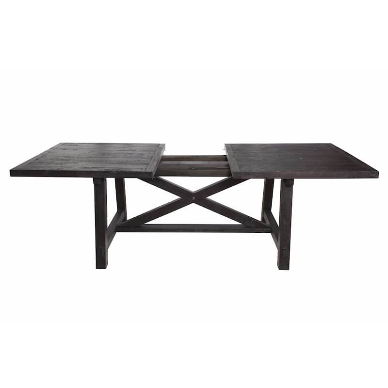 Industrial Solid Wood Rectangular Extension Table