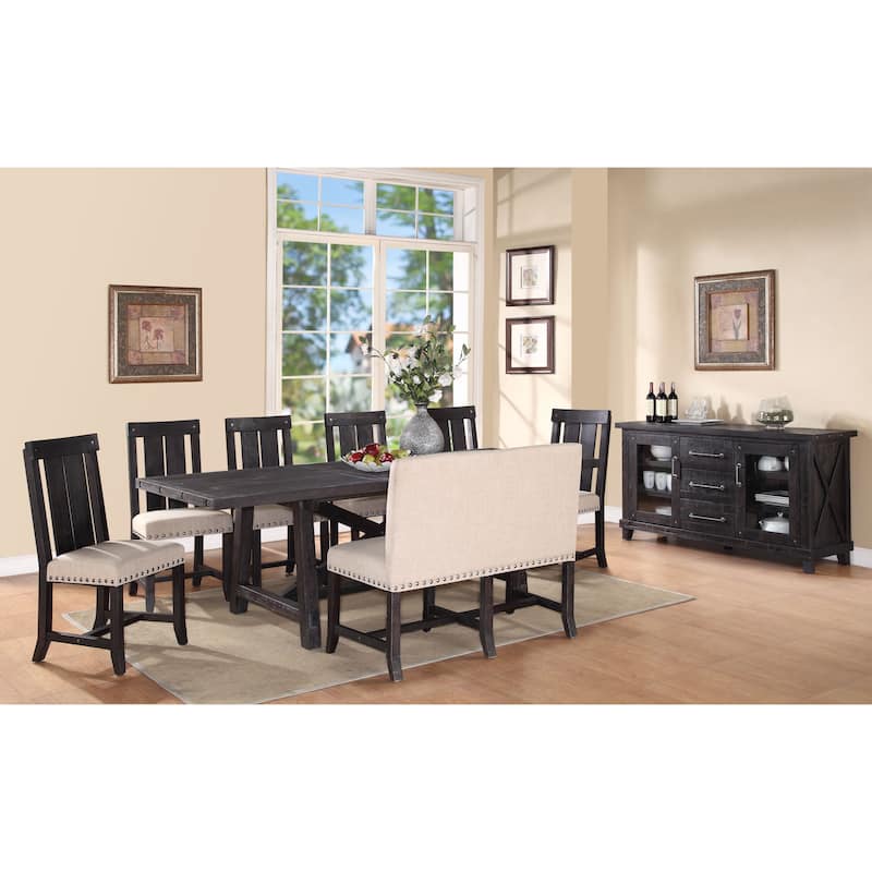 Industrial Solid Wood Rectangular Extension Table