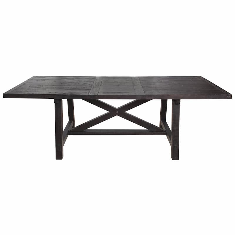Industrial Solid Wood Rectangular Extension Table