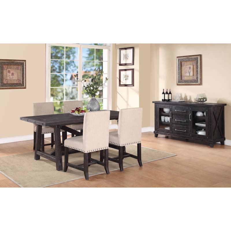Industrial Solid Wood Rectangular Extension Table