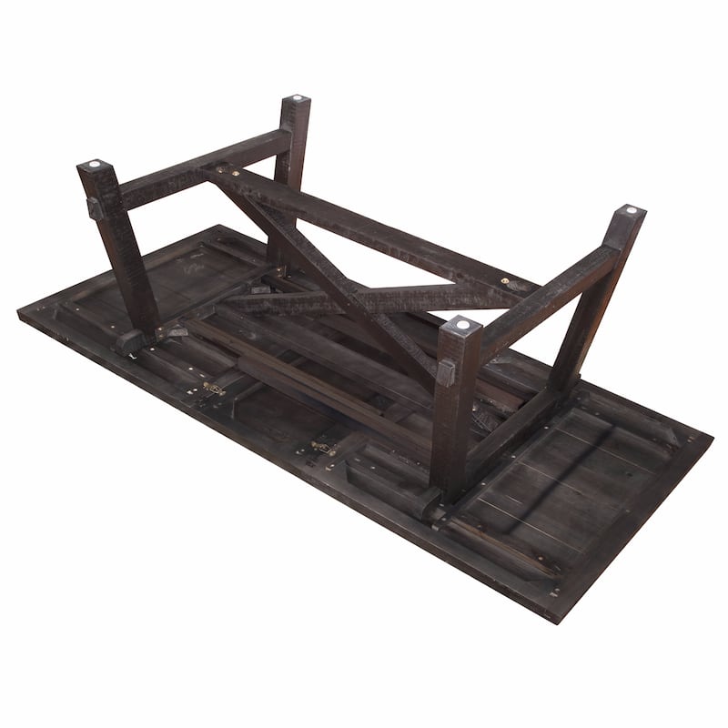 Industrial Solid Wood Rectangular Extension Table